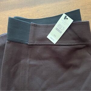 Talbots Petite Elastic Waist Brown/Black Leggings - Petite Medium - NWT